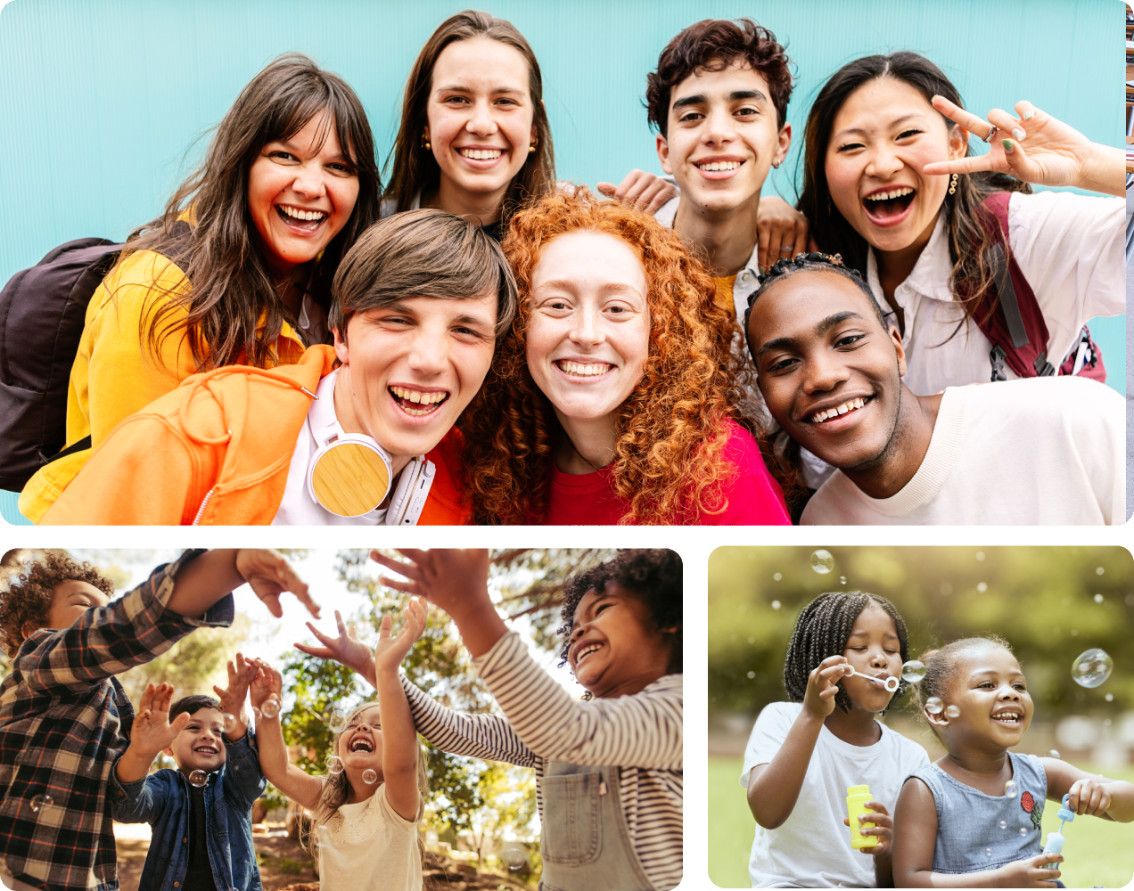A group of people that are smiling and laughing.